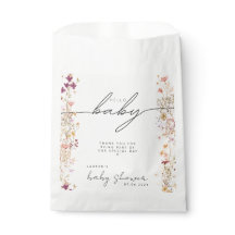 Boho Beige Wildblume Babydusche Vielen Dank