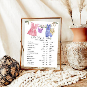 Boho Bekleidung Alte Ehefrauen Tales Baby Duschspi Poster