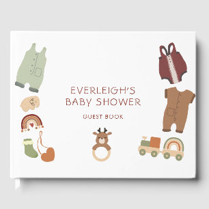 Boho Bekleidung Toys Boy Baby Dusche Gästebuch
