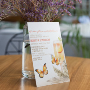 Boho Bellini & Butterflies Brautparty Einladung