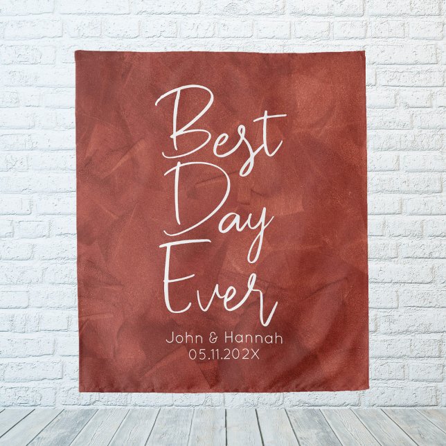 Boho Best Day Ever Hintergrund Hochzeit Wandteppich (Boho Best Day Ever Backdrop Wedding
)