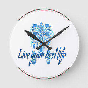 Boho Best Life Runde Wanduhr