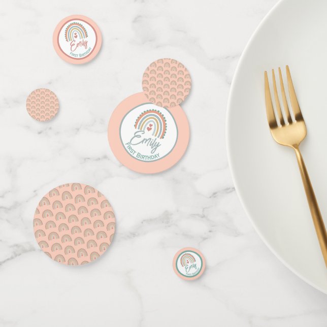 Boho Birthday Magic Light Coral Konfetti (Gruppe)