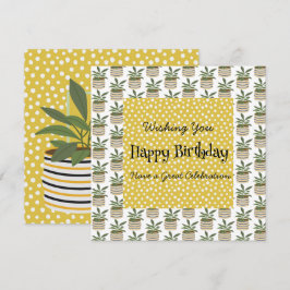 Boho Birthday Pflanze Dots Gold Sage Green