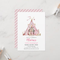 Boho Birthday Teen Girl Slumber Party Einladung