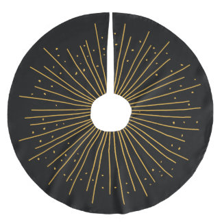 Boho Black Burst Polster Tree Rock Polyester Weihnachtsbaumdecke