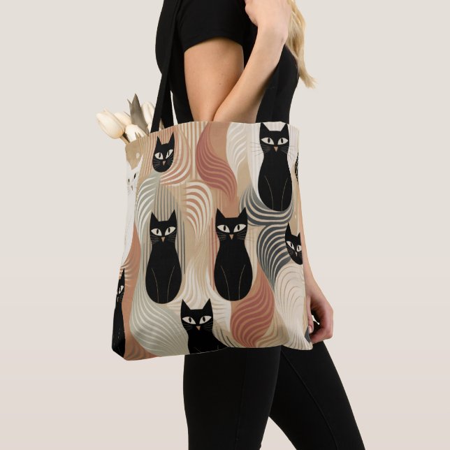 Boho black Cat halloween Tasche (Von Nahem)