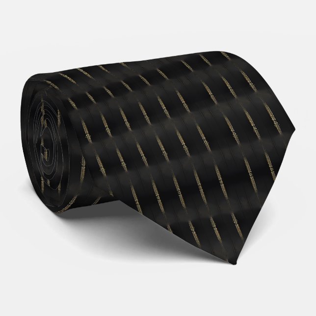 Boho Black Elegant Classy Neck Tie Krawatte (Gerollt)
