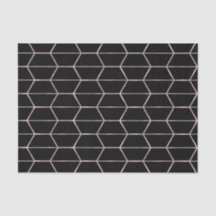 Boho Black Hexagon Rose Gold Geometric Glam Party