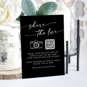 Boho Black Mariage Partagez le code QR d'amour