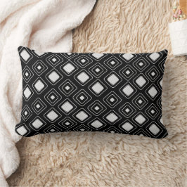 Boho Black Tribal Geometric Aztec Pattern Lendenkissen
