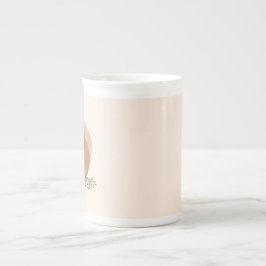 Boho-Blattdesign mit individuelle Name Prozellantasse