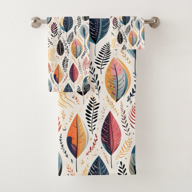 Boho Blätter in Siena Badhandtuch Set (Insitu)