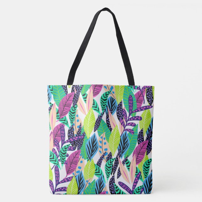Boho-Blätter Tasche (Vorderseite)