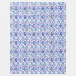 Boho Blau und Lila Muster Gemütliches Fleece Blank