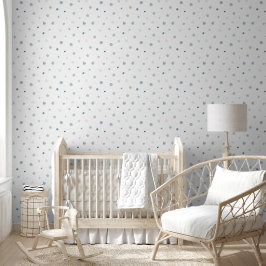 Boho Blaues Kleine Florales Nahtloses Muster Tapet Tapete
