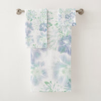 Boho bleu Fleurs florales Motif de teinture à tart