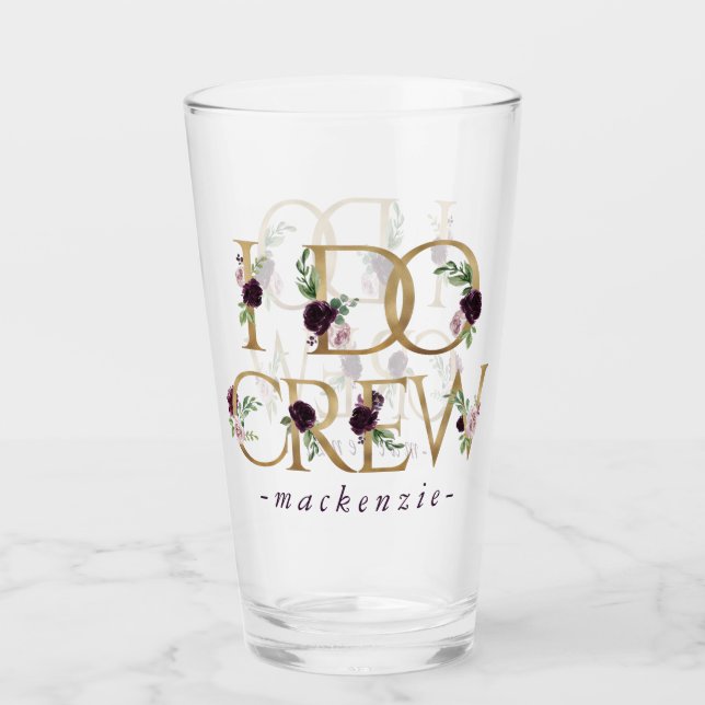 Boho Bling | Bachelorette Brautparty I Crew Glas (Vorderseite)
