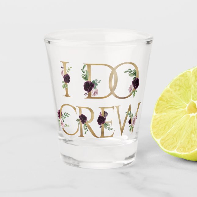 Boho Bling | Bachelorette Brautparty I Crew Schnapsglas (Vorderseite)