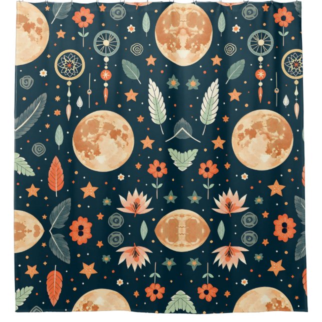 "Boho Bliss Duschvorhang (Vorderseite)