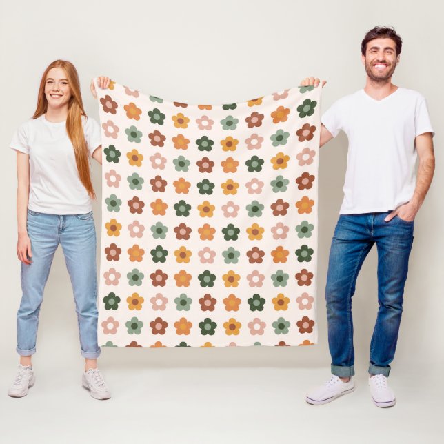 Boho Blocks Floral Fleecedecke (Beispiel)
