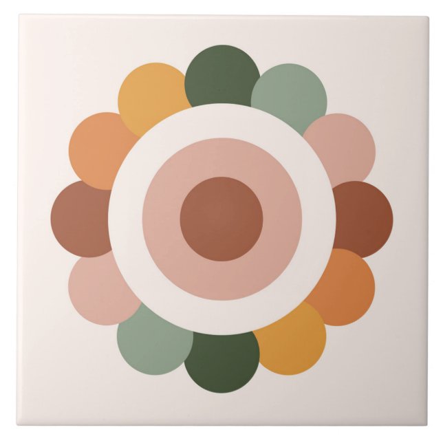 Boho Blocks Floral Fliese (Vorderseite)