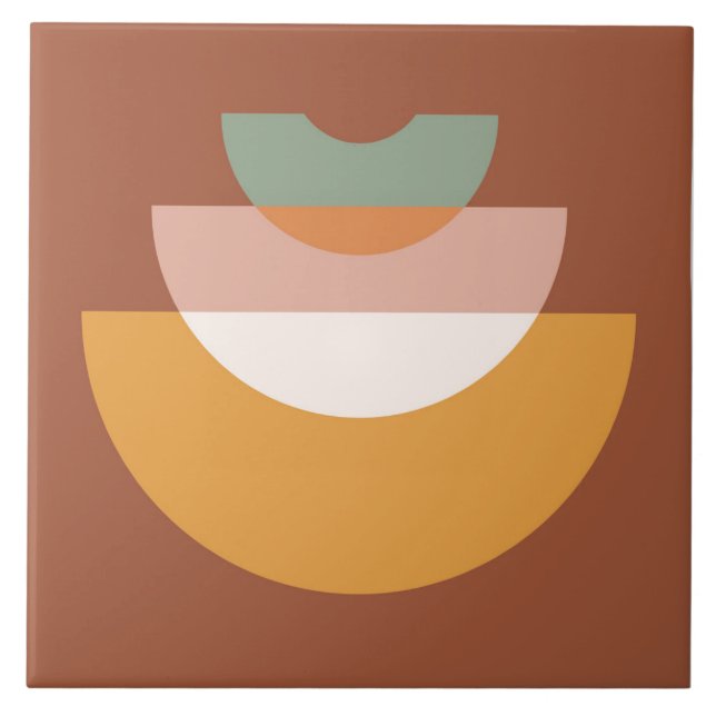 Boho Blocks Floral Fliese (Vorderseite)