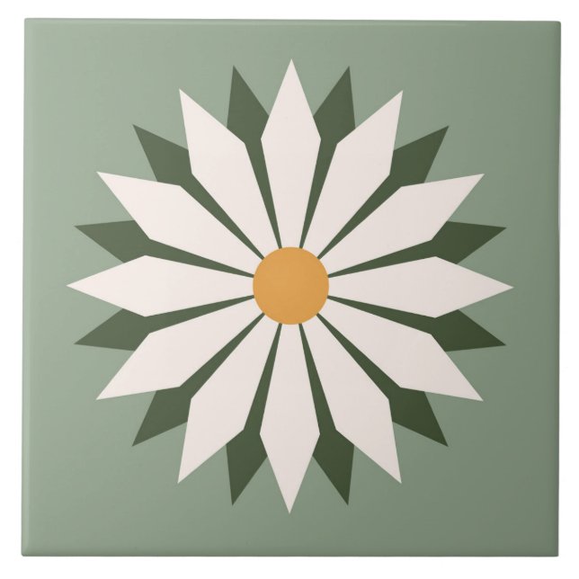 Boho Blocks Floral Fliese (Vorderseite)