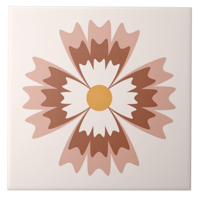 Boho Blocks Floral Fliese (Vorderseite)