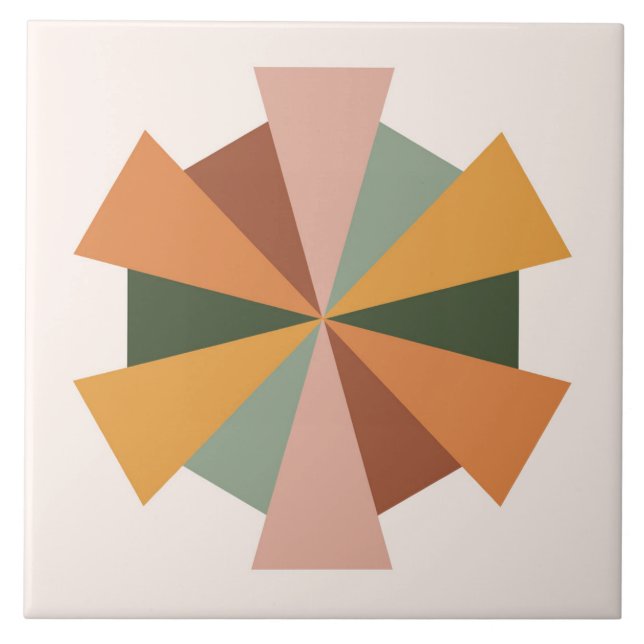 Boho Blocks Floral Fliese (Vorderseite)