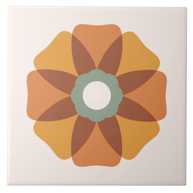 Boho Blocks Floral Fliese (Vorderseite)