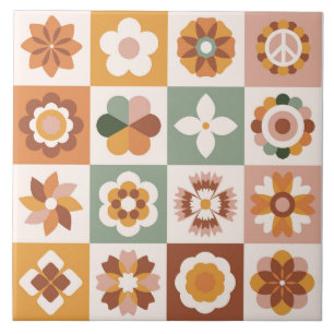Boho Blocks Floral Fliese