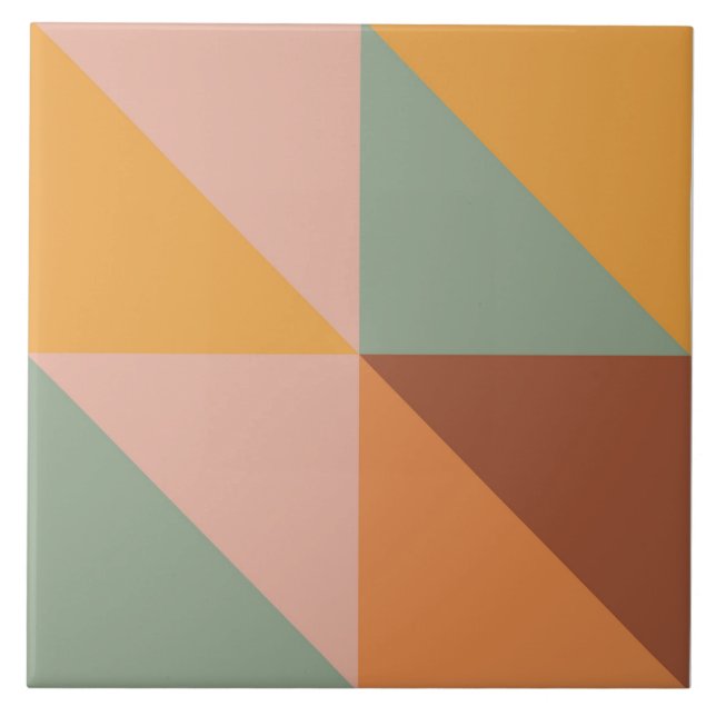 Boho Blocks Floral Fliese (Vorderseite)
