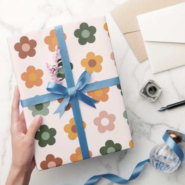 Boho Blocks Floral Geschenkpapier (Schenken)