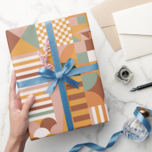 Boho Blocks Floral Geschenkpapier