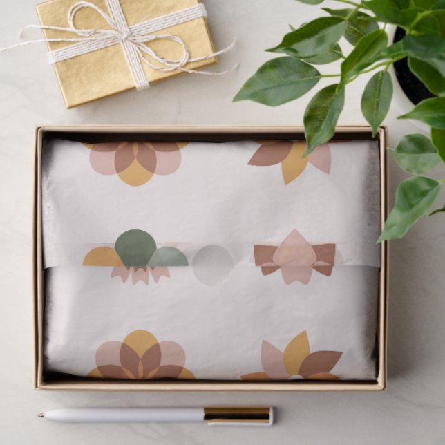 Boho Blocks Floral Seidenpapier (Geschenk)