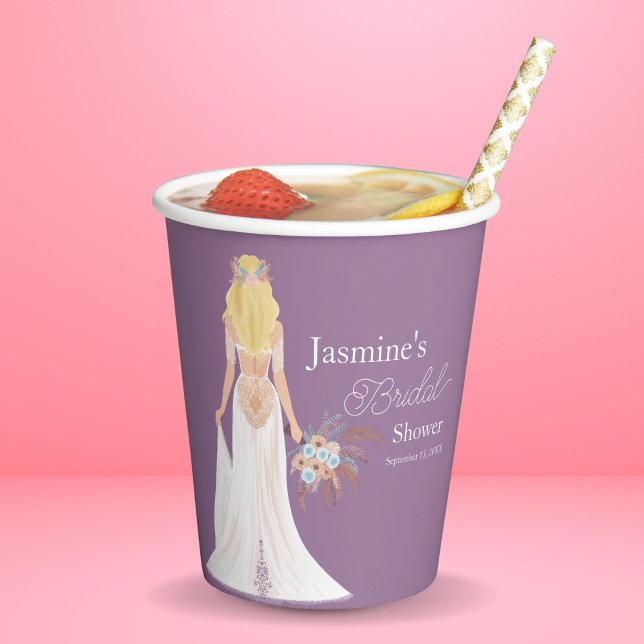 Boho Blonde Haarbrücke mit Blume Pappbecher (Von Creator hochgeladen)