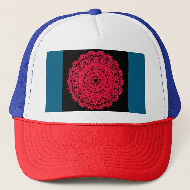 Boho bloom Mandala  Truckerkappe (Vorderseite)