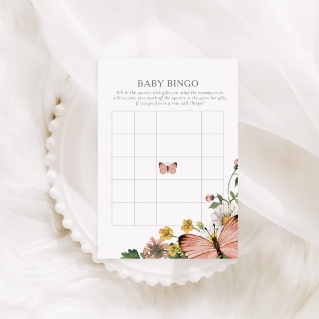 Boho Bloom Spring Wildblume Baby Bingo Game (Von Creator hochgeladen)