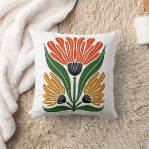 Boho Bloom Throw Pillow Kissen