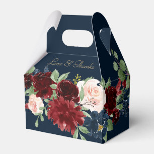 Boho Blooms Dunkle Rustikale Marine und Rot Viel Geschenkschachtel