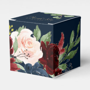Boho Blooms Dunkle Rustikale Marine und Rot Viel Geschenkschachtel