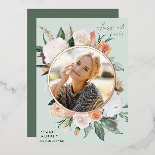 Boho Blooms Faire-part d'obtention d'un diplôme