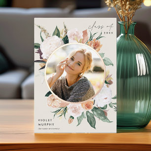 Boho Blooms Faire-part d'obtention d'un diplôme