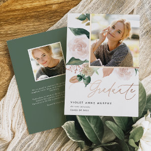 Boho Blooms Faire-part d'obtention d'un diplôme