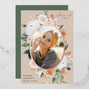 Boho Blooms Faire-part d'obtention d'un diplôme