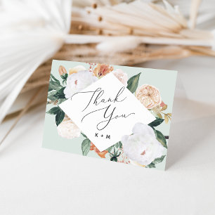 Boho Blooms Geometric Floral Dankeskarte