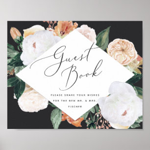Boho Blooms Mariage Livre d'or