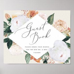 Boho Blooms Mariage Livre d'or