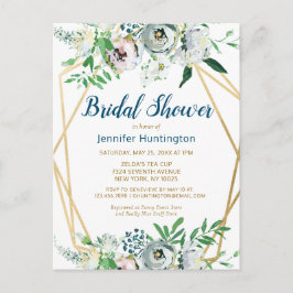 Boho Bloral Bridal Dusche Einladung Postkarte